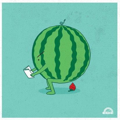 吃瓜可爱图片大全  第2张